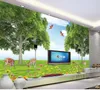 Papel de parede 3D personalizado mural de la foto fondo de pantalla HD 3D Bosque Animal mundo tridimensional paisaje fondo papeles de la pared decoración para el hogar