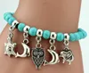 Beaded Strands Mode Turquoise Armbanden Elephant Cross Stretch Bracelet Bangle Polsband