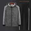 Men's Sport Suit Asian Size Sportswear Sets Loose Keep Warm Gym Clothing Man Running Jogging Suits