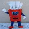Pommes frites mascot kostymer animerat tema cospaly cartoon mascot karaktär halloween purim party karneval kostym