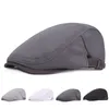 Unisex Solid Color Net Cap Polyester Newsjoy Caps Hoeden Draagbare Casual Mannen Dames Berets Flat Rijden Hunting Golf Cabbie Cap