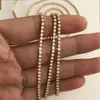 wholesale fashion custom 18k gold jewelry mini tennis chain 2.0mm gold color hip hop iced diamond necklace jewelry