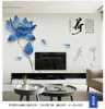 Большой 140200 см цветок лотоса украшения стены наклейки DIY китайский стиль цитаты Винтаж плакат домашний декор наклейки Stikers9511899