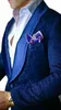Новый модный жених смокинг -жених Blue Paisley Shale Lapel Man Suit Wedding Men039s Blazer костюмы куртки 51093486