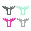 Veado Teether Silicone Moose Head Teether Bebê Bebê Brinquedo Toy Grau Silicone Chewable Pingente Teething Beething Acessório de Enfermagem Presente