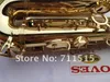 Oves Marca Qualidade Alto Eb Tune Saxofone Jazz Estilo banhado a ouro Superfície E Plano saxofone Musical Instruments com caso e Bocal