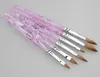 6pcs/SET 2#/4#/6#/8#/10#12# Kolinsky Sable Brush Pen Acrylic Nail Art Builder Brush Design for acrylic nail brushes set