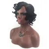 Perucas de cabelo humano curto para mulheres negras encaracolado ondulado rendas peruca dianteira brasileira cheia com cabelos de bebê (10, 130% densidade) DIVA1