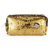 Hot fashion Mermaid sequins pencil bags for students women cosmetic bags clutch gold pink black 6 colors