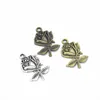 300 Stück schöne Rosen-Charms-Anhänger, 26 x 17 mm, plattiert, gut für Ihre DIY-Schmuckherstellung