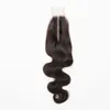 Body Wave 2 Bundels Met 2X6 Vetersluiting Baby Haren Indian Raw Virgin Hair Extensions Inslagen Met Sluitingen Middelste Deel 10-28 inch