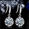 European and American fashion earrings round diamond crystal earrings earrings alloy wild small jewelry