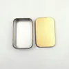 Lege zilver / goud metalen opbergdoos tin dozen Case Organizer voor Geld Munt Candy Keys Hoofdtelefoon Geschenkdoos