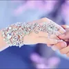 Nova chegada de luxo diamante cristal nupcial luva pulso sem dedos jóias casamento pulseiras para noiva frisado mariage noiva9516591