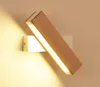 220V LED ACRYLIC Vägglampa Modern Minimalistisk Kreativ Bedroom Bedside Aisle Walls Lampor Reading Log Rotating Wall Light