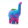 Silicone Elephant Pipe Avec Bol En Verre Mini Bubbler Tuyaux D'eau De Qualité Alimentaire Hookah Bongs Longueur 123mm