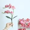 Fleur artificielle Phalaenopsis 9 têtes latex silicone touche réelle grande orchidée décoration de la maison Accessoires mariage jardin decoraiton plan