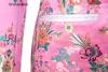 Gwenhwyfar New Designsカスタムメイドの新郎のタキシードピンクの花柄プリントメンズスーツのウェディングプロムメンズスーツ2pcs 2018（ジャケット+パンツ）