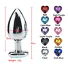 Large Size 9.5*4cm Stainless Steel Anal Plug Heart Shaped Jeweled Butt Plug Adult Sex Toys For Woman Men Erotic Sex Products