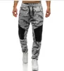 Mannen broeken casual mannelijke rechte camouflagebroeken joggingbroek katoen atleet training zwart grijs plus size m-2XL