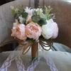 Handmade Peony Artificial Bride Bouquet Flowers Bridesmaids Wedding Bouquet Home Decoration Party Accessory Flores