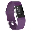 Preço mais baixo 28Color Silicone Strap para Fitbit Charge2 Fitness Fitness Inteligente Pulseira Relógios Substituição Sport Strap Bands para Fitbit Charge 2