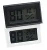 Atualizado Embedded Digital LCD Termômetro Higrômetro Temperatura Umidade testador geladeira Congelador Medidor Monitor preto cor branca