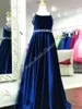 Velvet Girls Pageant Dresses 2019 Real Photos Burgundy Royal Blue Kids Formal Event Party Gowns Beaded Straps Floor Length Cheap