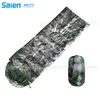 Camouflage Single Person Envelop Slaapzak met draagtas voor kinderen of volwassenen Outdoor Hiking Camping Tools Gear