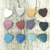 Multi-colored 20mm Heart Shape Natural Lava Rock Stone Beads DIY Essential Oil Diffuser Pendants Jewelry Necklace Earrings Making