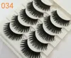 Épais longs gros cils étape 20 Styles maquillage de beauté 5 paires de faux cils noir coloré naturel fait à la main Lashes5910519