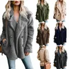 Kvinnors Jackor Vinterrock Kvinnor Cardigans Ladies Warm Jumper Fleece Faux Fur Coat Hoodie Outwear Blouson Femme