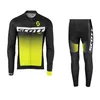 SCOTT 팀 사이클링 긴 소매 유니폼 바지 세트 남성 야외 스포츠 자전거는 자전거 의류 U112811 옷