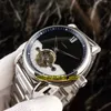 4810 Series U0116525 Orologio da uomo automatico Tourbillon quadrante nero Bracciale in acciaio inossidabile da uomo Sport economici Nuovi orologi da polso