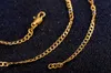 2018 new fashion Men and women 2mm NK Figaro Necklace plating 18K Gold Side body Necklace size 16-30 inches