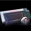 New Combos Optical Keyboard And Mouse Kit Suspension Keys Rainbow Lights Gaming USB Wired For Desktop Lapton Backlights 2 Pieces