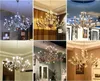 Lustres d'art en fer de lampe moderne de style nordique pour la décoration intérieure Lustre de plafond suspendu en forme de cygne créatif de luxe simple conçu