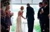 Полное кружевное свадебные платья в стиле кантри-подключение v-образное крыло рукава замочная скважина на линию винтажные индивидуальные свадебные платья