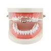 Grillun hip hop grillz vera oro oro golden gold gold oro griglie dentali nere griglie fredde corpi gioielleria 8791382