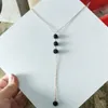 Kedja tofs Natural Black Lava sten halsband vulkanisk sten pärlor DIY Aromaterapi eterisk olja Diffuser Halsband kvinnor smycken