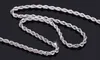 New Chains 925 Sterling Silver Necklace Chains 3MM 16-30 inch Pretty Cute Fashion Charm Rope Chain Necklace Jewelry