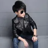 Children Leather Coats 2017 Fashion Turndown Collar Clothing Jacket Boy Outerwear Spring Autumn Plus Velvet Fit 312Y7857668