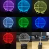 Mini RGB LED -lampbas Byggnad Ljus sensor US Wall Plug US Socket 7 RGB Lights For Acrylic Plate3389211