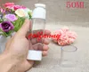 100pcs/lot Fast Shipping 30ml 50ml clear vacuum bottle with black pump lid cosmetic lotion airless bottle with black pump