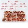 100PCs Open Barrel Copper Crimp Ring Terminal Lugs Sortiment Set Kit 10a - 300a