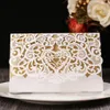 41 Colors Laser Cut Invitations Customized Wedding Invitation Cards With Lovers Gate Flowers Hollow Personalized Wedding Supplies #BW-I0302