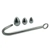 Replacable Three Balls Metal Anal Hooks Butt Plug Strap On Sex Toys For Couple Rope Hook with Anus Stimulation233V