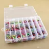Plastic Storage Boxes Convenient Detachable 24 Grid Jewelry Earrings Organizer Durable With Cover Rectangle Container Creative 2 4hx BB