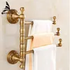 Toalhas 3-4 Tiers Barras Antique Brass Towel Toalheiro Rack de Banho Trilhos Activos Calças de Cabana Acessórios para Banheiro Prateleira F91373