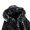 2018冬の厚い暖かい暖かいジャケットカジュアルX-Longホワイトアヒルダウンコートフード付きナチュラルアライグモーン-35度のoutwear